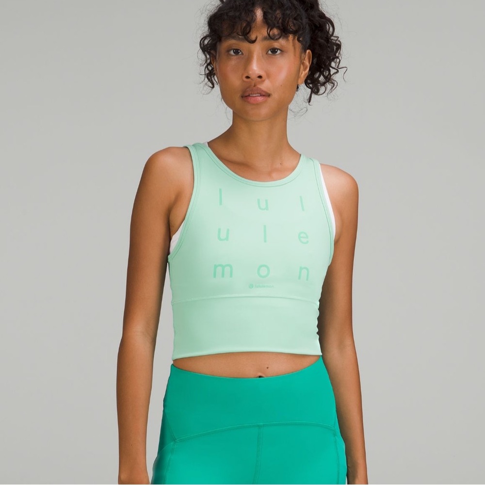 Lululemon power pivot everlux crop tank top size 6